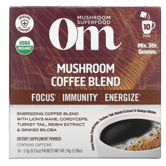Om Mushrooms, Смесь грибного кофе, 10 пакетиков по 0,21 унции (5,9 г) каждый купить в Киеве и Украине