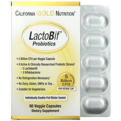 Пробиотики California Gold Nutrition (LactoBif Probiotics) 5 млрд КОЕ 60 капсул купить в Киеве и Украине