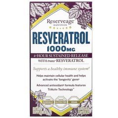 ReserveAge Nutrition, Ресвератрол с транс-ресвератролом, 500 мг, 60 растительных капсул купить в Киеве и Украине