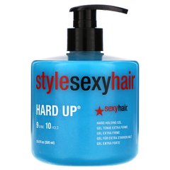 Гель сильної фіксації, Hard Up Hard Holding Gel, Sexy Hair, 16,9 рідких унцій (500 мл)
