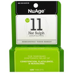 NuAge, №11 Nat Sulph (сульфат натрия), Hyland's, 125 таблеток купить в Киеве и Украине