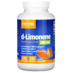 Д-Лімонен, D-Limonene, Jarrow Formulas, 500 мг, 240 м'яких таблеток