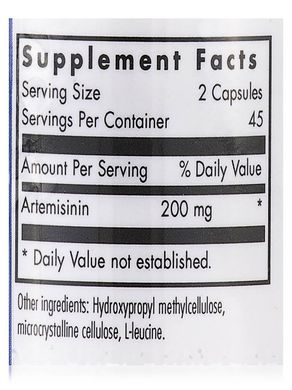Артемізин, Artemisinin, Allergy Research Group, 90 вегетаріанських капсул