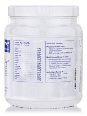 Vitamins for weight control natural vanilla flavor Pure Encapsulations (PureLean Natural Vanilla Bean Flavor) 680 g