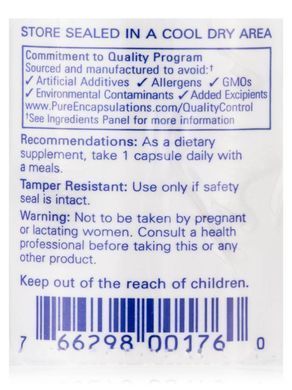 Manganese Aspartate/Citrate Pure Encapsulations 60 capsules