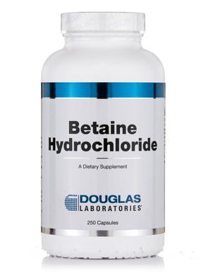 Бетаин гидрохлорид Douglas Laboratories (Betaine Hydrochloride) 250 капсул купить в Киеве и Украине