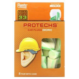 Flents, Protechs, робочі беруші, 8 пар із футляром