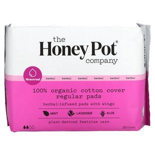 The Honey Pot Company, Органические обычные подушечки с крыльями, настоянные на травах, 20 штук купить в Киеве и Украине