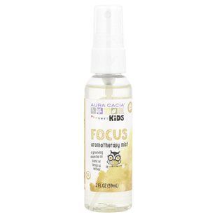 Aura Cacia, Kids, ароматерапевтичний спрей Focus, 2 рідкі унції (59 мл)
