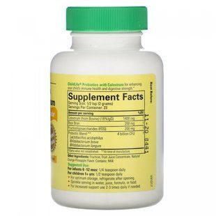 Probiotic with Colostrum for Children ChildLife (Probiotics with Colostrum) 48 g with Orange-Pineapple Flavor