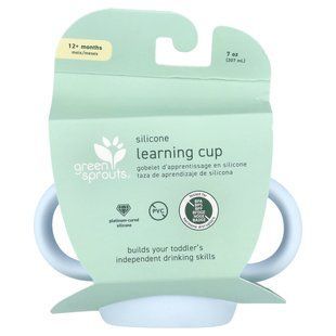 Green Sprouts, Silicone Learning Cup, 12+ Months, Light Blue, 7 oz (207 ml) купить в Киеве и Украине
