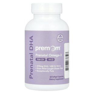 Premom, Prenatal DHA, 60 Softgel Capsules купить в Киеве и Украине
