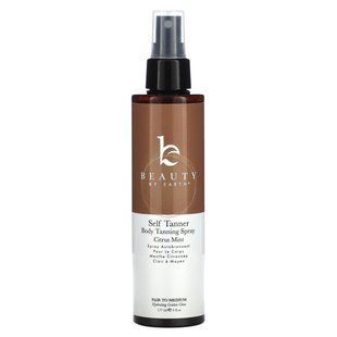 Beauty By Earth, Self Tanner, Body Tanning Spray, Citrus Mint, 6 fl oz (177 ml) купить в Киеве и Украине