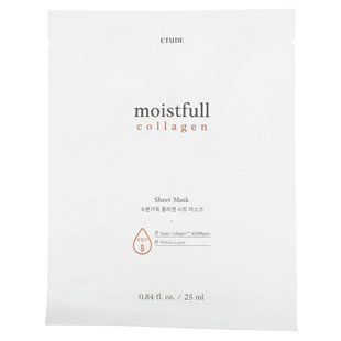 ETUDE, Moistfull Collagen, Beauty Sheet Mask, 1 Sheet, 0.84 fl oz (25 ml) купить в Киеве и Украине