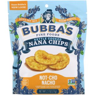 Банановые чипсы Мачо-Начо, Bubba's Fine Foods, 2,7 унций (77 г) купить в Киеве и Украине