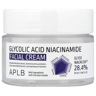 APLB, Glycolic Acid Niacinamide Facial Cream , 1.86 fl oz (55 ml)