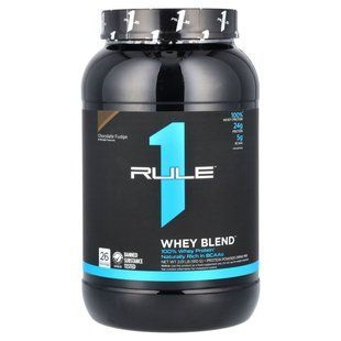 Rule One Proteins, Whey Blend, Protein Powder Drink Mix, Chocolate Fudge, 2.01 lb (910 g) купить в Киеве и Украине