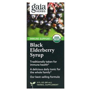 Сироп бузины черной, Gaia Herbs, 3 унции (89 мл) купить в Киеве и Украине