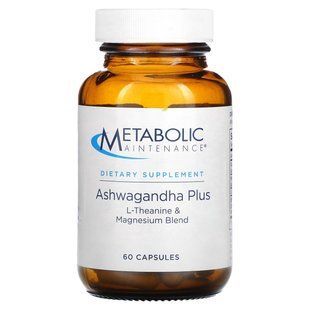 Metabolic Maintenance, Ashwagandha Plus, L-Theanine & Magnesium Blend, 60 Capsules купить в Киеве и Украине