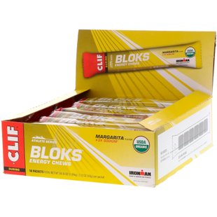 Жевательные леденцы Shot Bloks Energy, вкус маргариты + кофеин, Clif Bar, 18 пакетиков по 60 г купить в Киеве и Украине