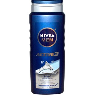 Актив3, Мужской гель для душа 3-в-1, Nivea, 500 мл (16,9 жидких унций) купить в Киеве и Украине