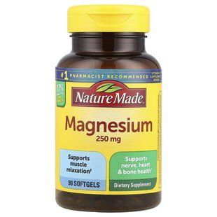 Nature Made, Magnesium, 250 mg, 90 Softgels купить в Киеве и Украине