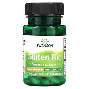 Глютен Рид с толеразой, Gluten Rid with Tolerase G, Swanson, 100 мг, 90 капсул купить в Киеве и Украине