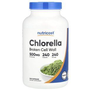 Nutricost, Chlorella, 500 mg, 240 Capsules купить в Киеве и Украине