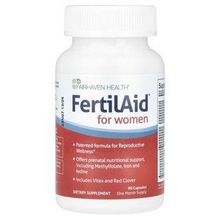 Мультивітаміни для жінок, FertilAid for Women Fertility Supplemen, Fairhaven Health, 90 рослинних капсул