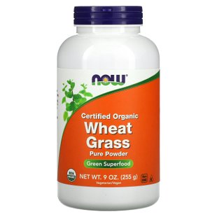 Пророщенная пшеница пырей органик Now Foods (Wheat Grass) 255 г купить в Киеве и Украине