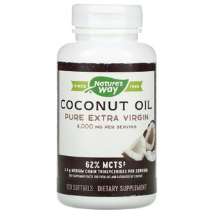 Кокосовое масло Nature's Way (Coconut Oil) 1000 мг 120 капсул купить в Киеве и Украине