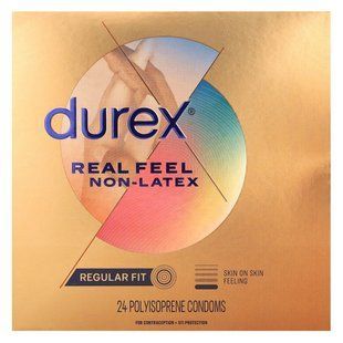 Durex, Real Feel Non-Latex, Regular Fit , 24 Polyisoprene Condoms купить в Киеве и Украине
