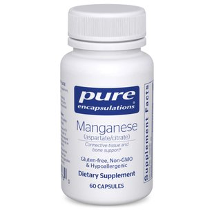 Марганец Аспартат Цитрат Pure Encapsulations (Manganese Aspartate/Citrate) 60 капсул купить в Киеве и Украине