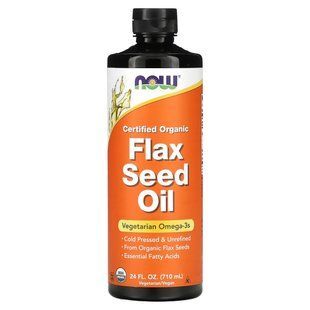 Органическое льняное масло Now Foods (Flax Seed Oil) 710 мл купить в Киеве и Украине