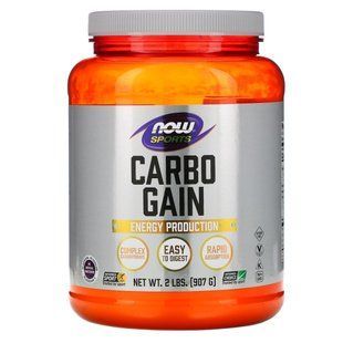 Гейнер Now Foods (Sport Carbo Gain Sports) 907 г купить в Киеве и Украине