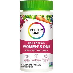 Мультивитамины для женщин, Women's One High Potency Daily Multivitamin, Rainbow Light, высокая эффективность, 120 вегетарианских таблеток купить в Киеве и Украине