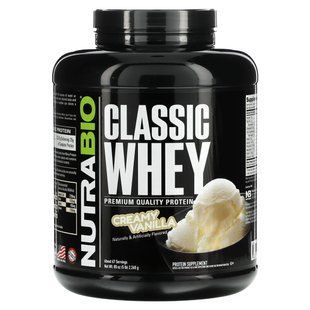 Classic Whey Protein, Creamy Vanilla, NutraBio Labs, 5 Pounds (2268 g)