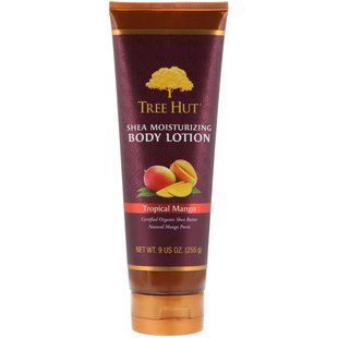 Moisturizing body lotion with shea, tropical mango, Tree Hut, 255 g