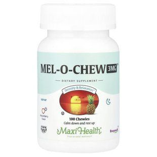 Maxi Health, Mel-O-Chew&trade;, Natural Berry , 3 mg , 100 Chewies купить в Киеве и Украине