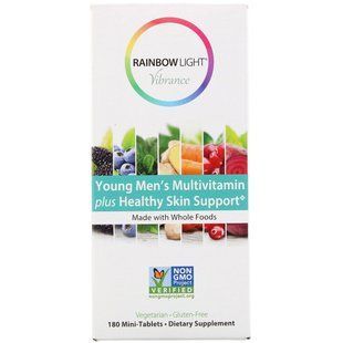Мультивітаміни для молодих чоловіків, Vibrance, Young Men's Multivitamin, Rainbow Light, 180 мінітаблеток