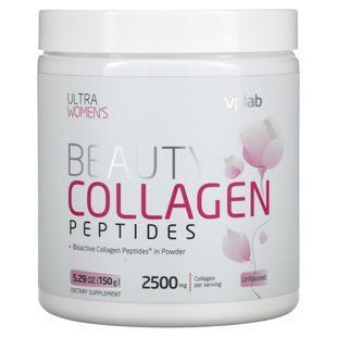 Коллагеновые пептиди для жиночои красоты Vplab (Ultra Women's Beauty Collagen Peptides) 2500 мг 150 г без вкуса купить в Киеве и Украине