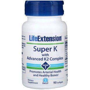 Vitamin K and K2 complex Life Extension (Super K With K2) 90 capsules