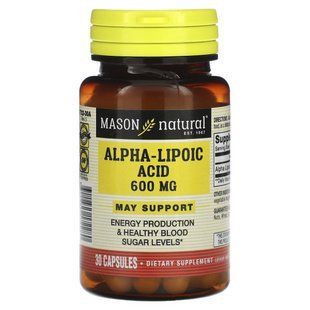 Альфа-липоевая кислота, Mason Natural, 600 мг, 30 капсул купить в Киеве и Украине