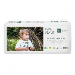 Органические подгузники Eco by Naty Размер 4+ (от 9 до 20 кг) 42 шт купить в Киеве и Украине