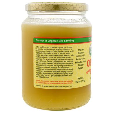 Мед сертифікований YS Eco Bee Farms (Raw Honey) 100% органік 907 г