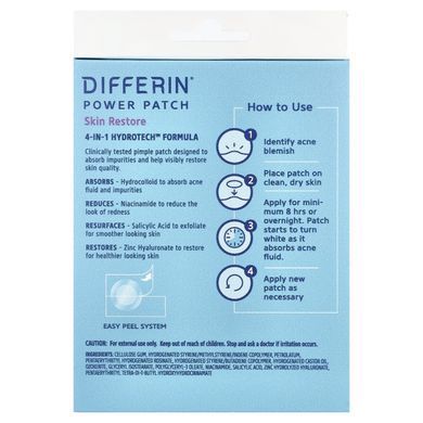Differin, Power Patch, Skin Restore , 23 Clear Patches