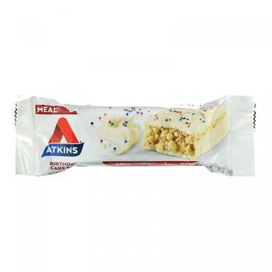 Atkins, Protein Meal Bar, батончик на день народження, 5 батончиків, 1,69 унції (48 г) кожен