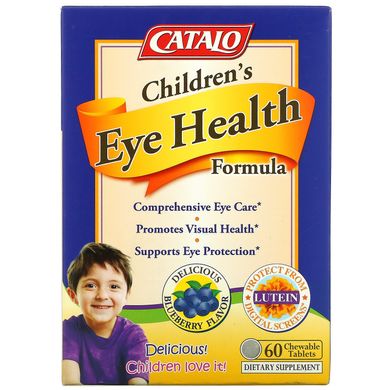 Catalo Naturals, Формула для здоров'я очей для дітей, чорниці, 60 жувальних таблеток