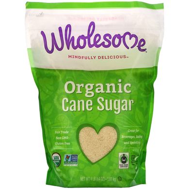 Органический тростниковый сахар, Wholesome Sweeteners, Inc., 4 фунта (1,81 кг) купить в Киеве и Украине