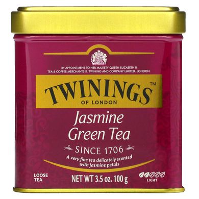 Of London, сипучий чай, жасминовий зелений чай, Twinings, 3,53 унції (100 г)